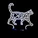 Produktbild 3D-Nachtlicht, Gehende Katze Sieben Farben Acrylbrett Visuelle Effekte Der Handbewegungsschalter Der Visuellen Effekte 3D