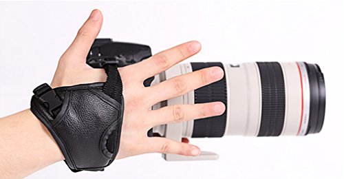 WITHLIN profesional rápido tiro PU cámara agarre banda correa de mano correa de cuero para cámara SLR DSLR(Canon Nikon Sony Pentax Olympus,etc) (agarre de muñeca) - WITHLIN