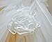 Luxury Baby Crown Canopy Drape / Mosquito Net Only Large 480 cm for Cot Bed (Decorative Shifon Rose) - WHITE