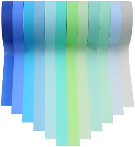 Washi Tape Set Thin Masking Decorative Tapes for DIY Scrapbooking Crafts Wrapping (Cool)