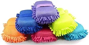 Nirvik Car Microfibre Chenile Duster with Sponge & Grip,2 in 1