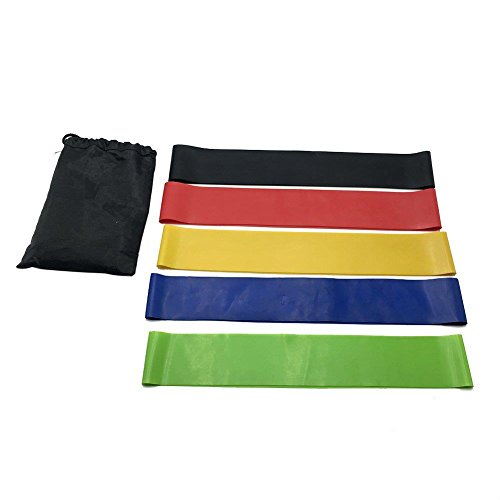 Widerstand Loop Bands, flach Elastic Stretch Bands für Beine & Explosive Ausdauer-Krafttraining, 5 Stück/Set - 2