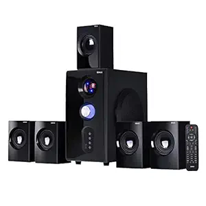 Onix OHT-110BT 45 Watts 5.1 Channel Multimedia Speaker System with USB/SD/MMC Card/Bluetooth/FM Radio & Remote Function (Black)