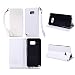 Produktbild Lonchee Samsung Galaxy Note 5 Wallet Tasche Brieftasche Schutzhülle , geprägten Design Hochwertige PU Leder Folio Tasche Case Hülle im Bookstyle mit Standfunktion Kredit Kartenfächer (weiß)