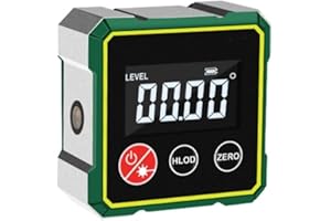 MCILUYAIIO Détecteur d'angle numérique magnétique avec Laser électronique, Outil de Recherche d'angle, Niveau numérique avec écran LCD, arrêt Automatique pour mesures de précision, Outil de Mesure