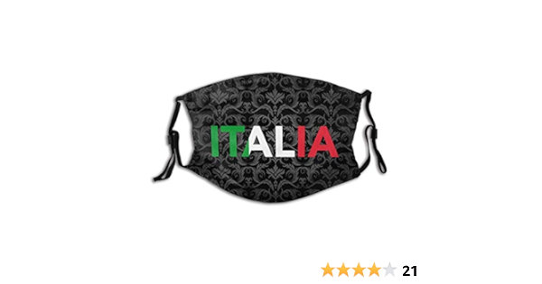 Jingliwang Mundschutz Pizza Slice Italien Flagge Italienische Lebensmittel Staub Waschbar wiederverwendbar und wiederverwendbar Mund warmes winddichtes Baumwollgesicht