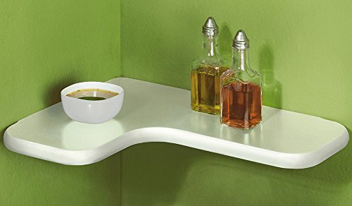 Eckregal / Wandregal CLEO | verdeckte Befestigung | 46x35x2,2 cm – weiß - 2