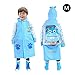 Produktbild PVC Kinder Rucksack Regenmantel, Kinder umweltfreundlich Regenmantel Aufblasbare Kappe Krempe mit Tasche Halter Modische Weiseponcho