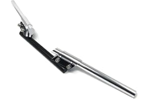 ALCHEMY PARTS 7/8" 22mm Motorbike Handlebar for Custom Cafe Racer, Streetfighter, Brat Bike Retro Project (Silver)