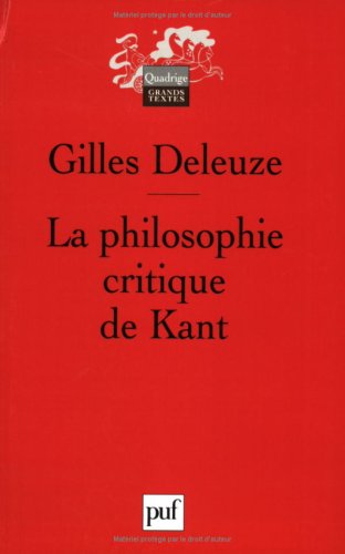 couverture de : Philosophie critique de kant (la)