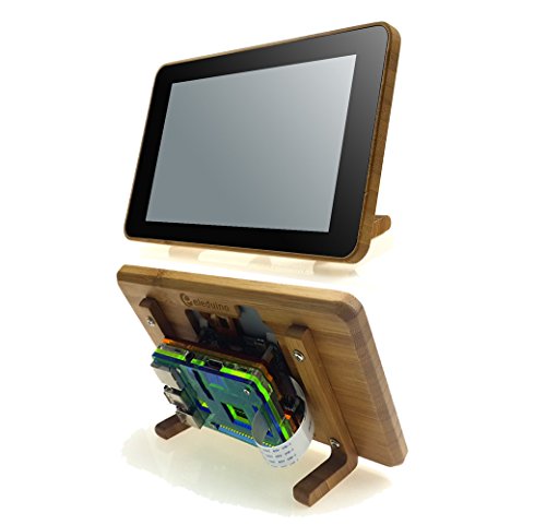 Corkea Bamboo Case for Raspberry Pi Official 7″ Touchscreen Display and Raspberry pi 3 multi-color Case Kit - 3
