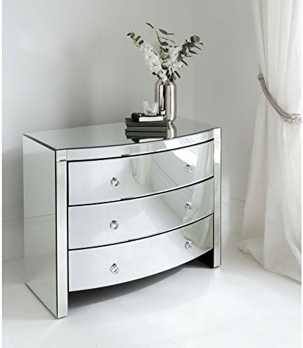 homesdirect365 Florence Mirrored Chest 3 Drawer
