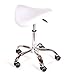 Urbanity hairdressing beauty manicure nail technician salon chair saddle stool white