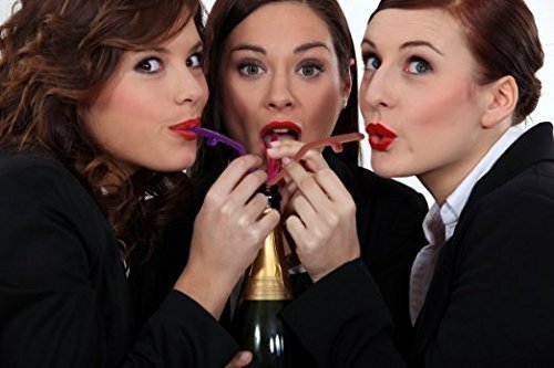 Hosaire Penis-Trinkhalme, Junggesellinnenabschied, 10 Stück, 4 Farben - 3