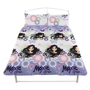Childrens/Kids Moxie Girlz DOUBLE Quilt/Duvet Cover Bedding Set (Double Bed) (Lilac/Pink/White)