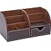Produktbild westeng Staufächer Multifunktions PU Leder Office Schreibtisch Organizer, Office Desktop Stifthalter Business Stationery Leder Aufbewahrungsboxen