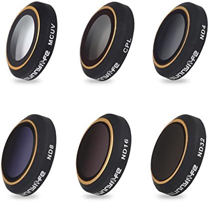 DJI Mavic Pro Lens Filters 6 Pack Showing a More Realistic Image Effect(include ND4 ND8 ND16 ND32 CPL MCUV)