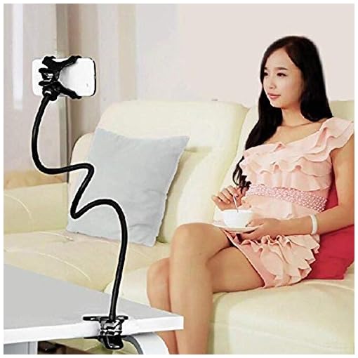 JAZLOG Flexible Hand & 360 Degree auto Adjustable Lazy Hanging Mobile Phone Strong and Durable Stand or Holder Compatible with All Smartphones Multipurpose for Table/Bed/Office - Image 5