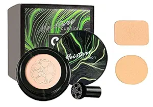 TopFinder 4 in 1 Combo- ?Mushroom Head Foundation + Air Cushion Brush + 2pc Face Sponges ? Whitening Skin CC Cream | Moisturizer Concealer |Waterproof |Highlighter | Beauty Cosmetics Set Women Girls