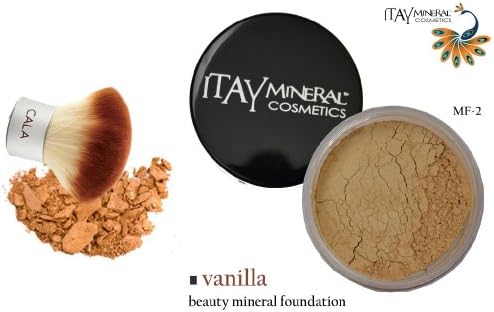 Itay Mineral Foundation Loose Powder 9gr MF2-FRENCH VANILLA + Cala Kabuki Bamboo Brush + Aviva Pink Eco Nail file 7.0"