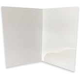 50 Adet Beyaz Cepli Dosya, A4, Baskısız, 300 gr Bristol, (24x32.5 cm)