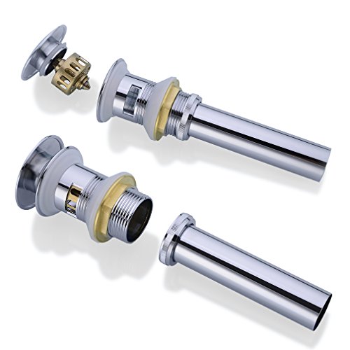 BONADE® Chrom Universal Ablaufventil Ablaufgarnitur mit Überlauf POP UP Ventil für Waschtisch oder Waschbecken - 5