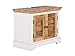 Produktbild massivum Tanzania Waschbeckenunterschrank Holz-Mango weiß/Natur BxHxT: 70x60x40 cm