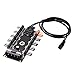 Produktbild 10-Port 12V 4 Pin PWM CPU Cooling Fan Hub SATA Controller Spliter Adapter
