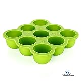 Baby Gefrierbehälter , Tinabless 10 Töpfe Babynahrung Aufbewahrung mit Silikondeckel Einfrieren von Babynahrung Babykost und als Behälter für Babybrei （Blau） - 3