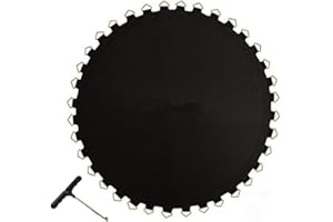 Creperture Trampolin Ersatzmatte, Runde Trampoline Sicherheit Frühling Sprungmatte Wasserdicht UV Beständig V-Ringe Haken Schnalle Springen Bett Pad
