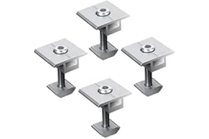 CWAWF 4 Stück Mittelklemmen Aluminiumlegierung Solarmodul-Mittelklemmen Aluminium-Solarmodul-Montageschienenhalterung zur Befestigung des Mittelklemmen-Kits für gerahmte Paneele (30mm)