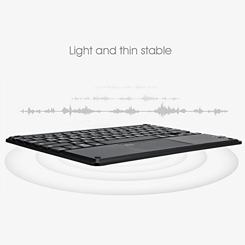Rii Sehr Dünne Bluetooth 3.0 Kabellose Tastatur (Deutsches QWERTZ Layout) für Apple und PC , Windows 7 + 8,Linux,Mac OS X,Notebook,Laptop,Netbook,Mac Book,Tablets,Apple iPad,Samsung Galaxy Tab2,Galaxy Note,Smart Phones,Android,Iphone - 6