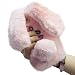Produktbild Ostop 3D Plüsch Hasenohren für iPhone 5S Hülle,iPhone 5 Hülle,iPhone SE Hülle, Rosa Flauschige Winter Warm Weich Pelz Abdeckung mit Glitzer Bling Strass,Niedlich Kaninchen Schwanz Ball Schutzhülle