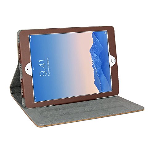iPad Pro Hülle, GMYLE Book Case Vintage Braun PU Lederbuch Brieftaschenstil Etui Schutzhülle für Apple iPad Pro 12.9″ 2015 - 4