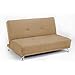 Children's Convertible 2 Seater Clic Clac Sofa Bed - Sand Beige