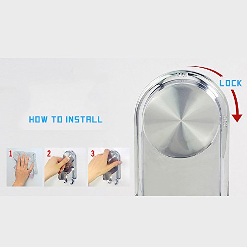 thanly Verstellbare Handbrause, Halterung Wandhalterung starr Saugnapf Duschkopf/Dusche Arme/Slide Bars/Dusche Wasserhahn/Dusche Wiege/Dusche Installation Kits/Badezimmer Zubehör - 5