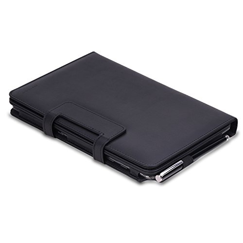 Samsung Galaxy Tab A 9.7 Bluetooth Tastatur Hülle Keybord Case – MoKo PU Leder Tasche Schutzhülle mit abnehmbarer Wireless Bluetooth Tastatur QWERTY Layout für Galaxy Tab A 9.7 Zoll Tablet, Schwarz - 9