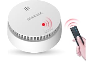 WISUALARM Fire Alarms for Home, 10 Years Sealed Battery, Smoke Alarms for Home, Mute Remotely Function Smoke Alarm, Smoke Detector with Silence/Test Button, Conforms to EN 14604 Standard