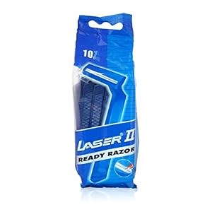 50X LASER II TWIN BLADE MENS DISPOSABLE RAZOR BLADES *5 PACKS OF 10* - Image 2