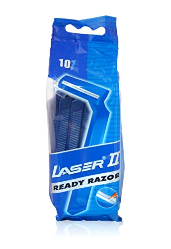 50X LASER II TWIN BLADE MENS DISPOSABLE RAZOR BLADES *5 PACKS OF 10* - Image 3