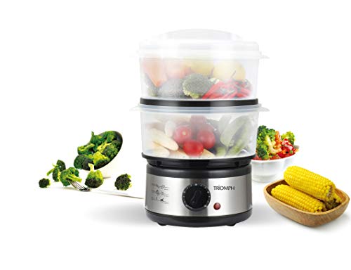 TRIOMPH CUISEUR VAPEUR INOX 5L - 500W, Noir