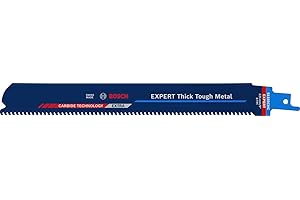 Bosch Professional 1x Expert ‘Thick Tough Metal’ S 1155 CHC Reciprocating Saw Blade (for Tough steel, Cast iron, Length 225 mm, Accessories Reciprocating Saw)