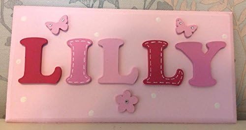 3-5 Letter - Children's personalised wooden name plaque sign - Toy box, Door, Wall