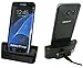 Produktbild Dockingstation USB Ladestation für Samsung Galaxy S7 EDGE G935F in Schwarz Zubehör Tischlader @Energmix®