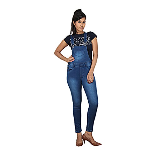 FCK-3's Silky Stretchable Denim Dungaree for Women