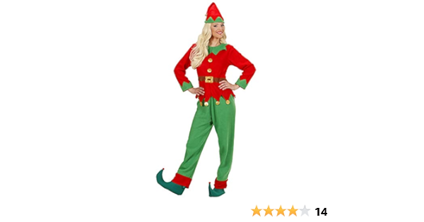 Widmann Kostum Elf Helfer Des Weihnachtsmanns Oberteil Mit Gurtel Hose Hut Wichtel Santas Helfer Weihnachten Amazon De Spielzeug