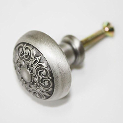 Antique Pewter 30mm Metal Knob Cabinet Drawer Pulls Hardware KA8334