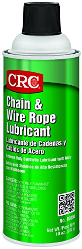 CRC Chain and Wire Rope Lubricating Spray, (Net Weight: 10 oz) 16oz Aerosol by CRC