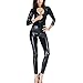 Produktbild Leder Sexy Dessous Clubwear Kostüm Frauen Jumpsuit Body Babydoll Nachthemd mit offenem Schritt