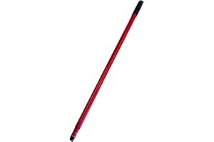 FÜNDIG Metallteleskopstiel Rainbow rot lackiert, deutsches Gewinde von 80 auf 130 cm ausziehbar - für Kehrbesen Besen Industriebesen Straßenbesen